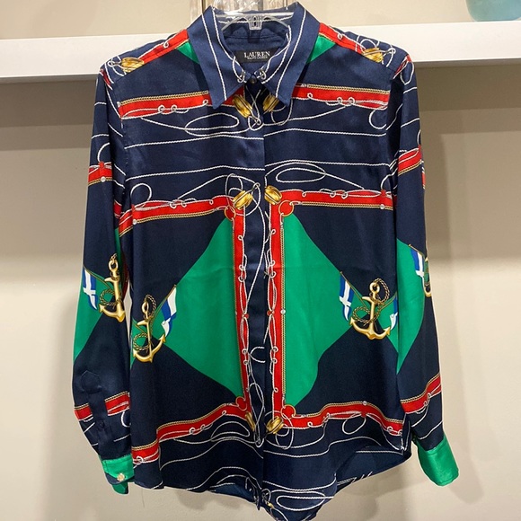 Ralph Lauren Button Down Blouse - Picture 3 of 13